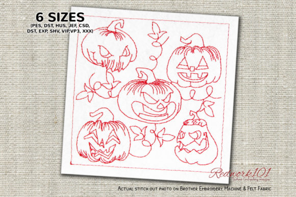 Reviewing Halloween 5 Spooky Pumpkins Redwork
