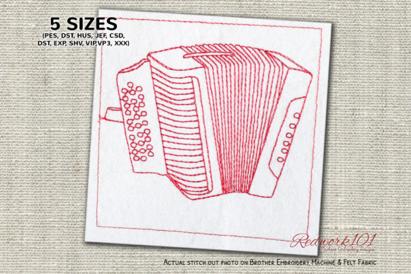 Reviewing the Diatonic Button Accordion Redwork Design