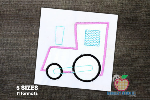 Train Engine Applique Design Review for Merch